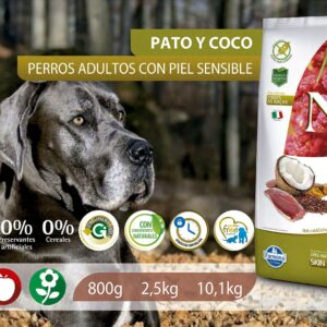 Alimento Canino Pato y Coco - Perros Adultos Con Piel Sensible - N&D Quinoa