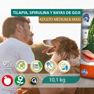 Alimento Canino - Tillapia, Spirulina y Bayas De Goji - Adulto Medium & Maxi - N&D Spirulina