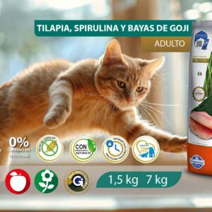 Alimento Felino - Tillapia, Spirulina y Bayas De Goji - Adulto - N&D Spirulina