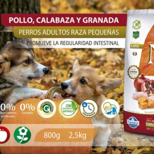 Alimento Canino - Pollo, Calabaza y Granada - Adultos Razas Pequeñas - N&D Pumpkin