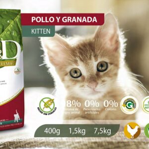 Alimento Felino - Pollo y Granada - Gatos Pequeños - N&D Prime