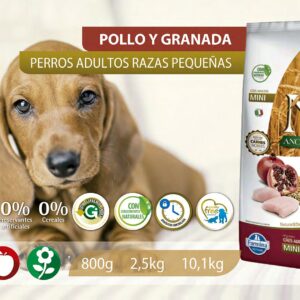 Alimento Canino - Pollo y Granada - Adultos Razas Pequeñas - N&D Ancestral Grain