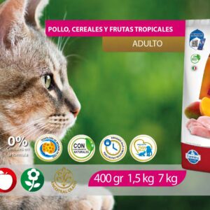 Alimento Felino - Pollo, Cereales y Frutas Tropicales - Adultos - N&D Tropical Selection