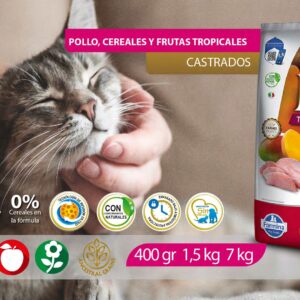 Alimento Felino - Pollo, Cereales y Frutas Tropicales - Castrados - N&D Tropical Selection